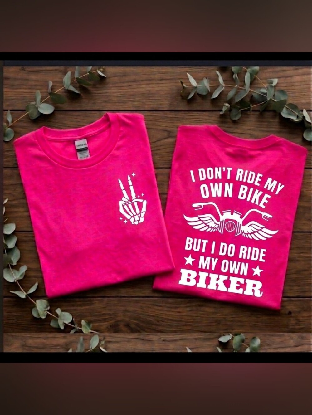 Biker shirt cute ride my own biker motorcycle riding rider popular Pink